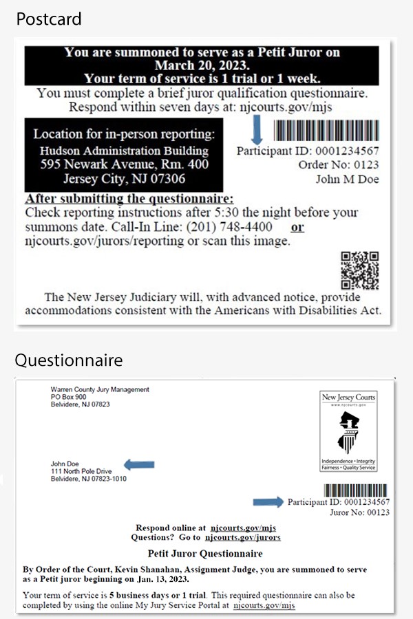 New Jersey Jury Service Qualification Questionnaire NJ Courts