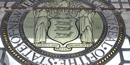 Stained Glass Window Depicting NJ State Seal